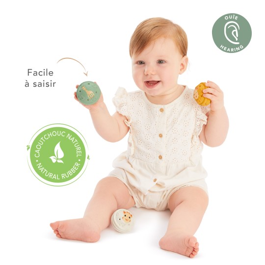 3 kolorowe i dźwięczne piłeczki kauczukowe - obrazek 4